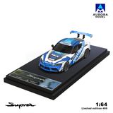  Mô hình xe Toyota Supra A90 Blue and White Speedmaster tỉ lệ 1:64 AURORA MODEL AM647410 