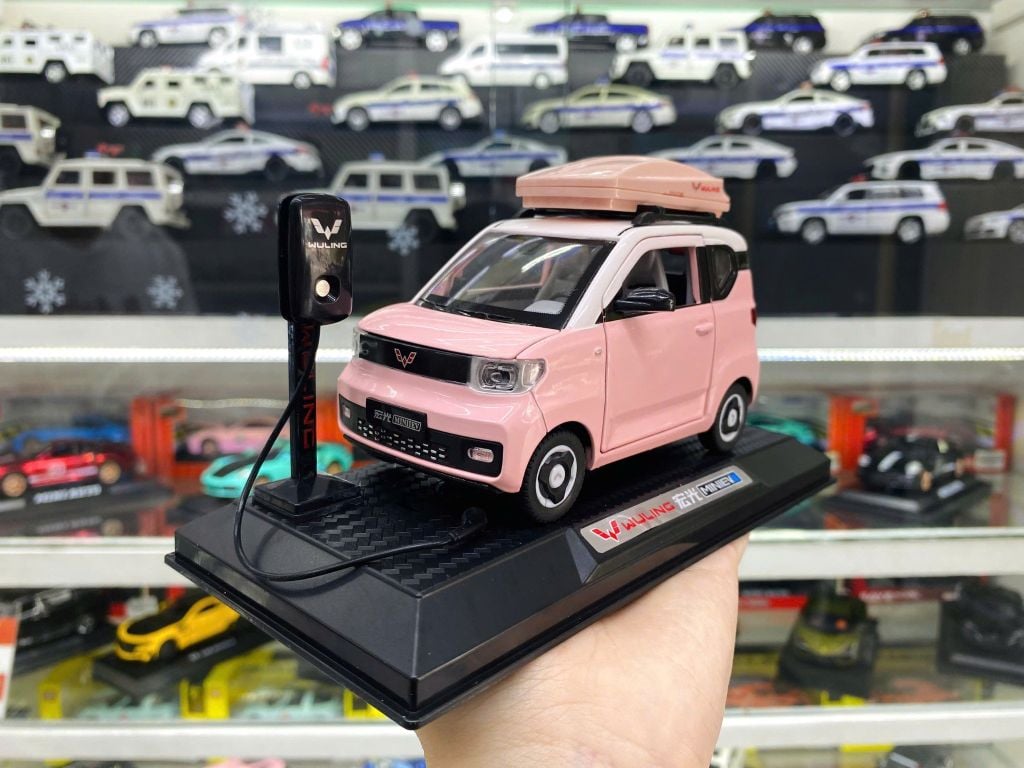 Mô hình xe Wuling Hongguang Mini EV full open - kèm phụ kiện tỉ lệ 1:24 Chezhi OT582