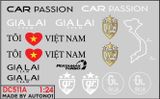  Decal nước Car Passion - Gia Lai Team Autono1 dán mọi nền màu cho xe mô hình DC511 