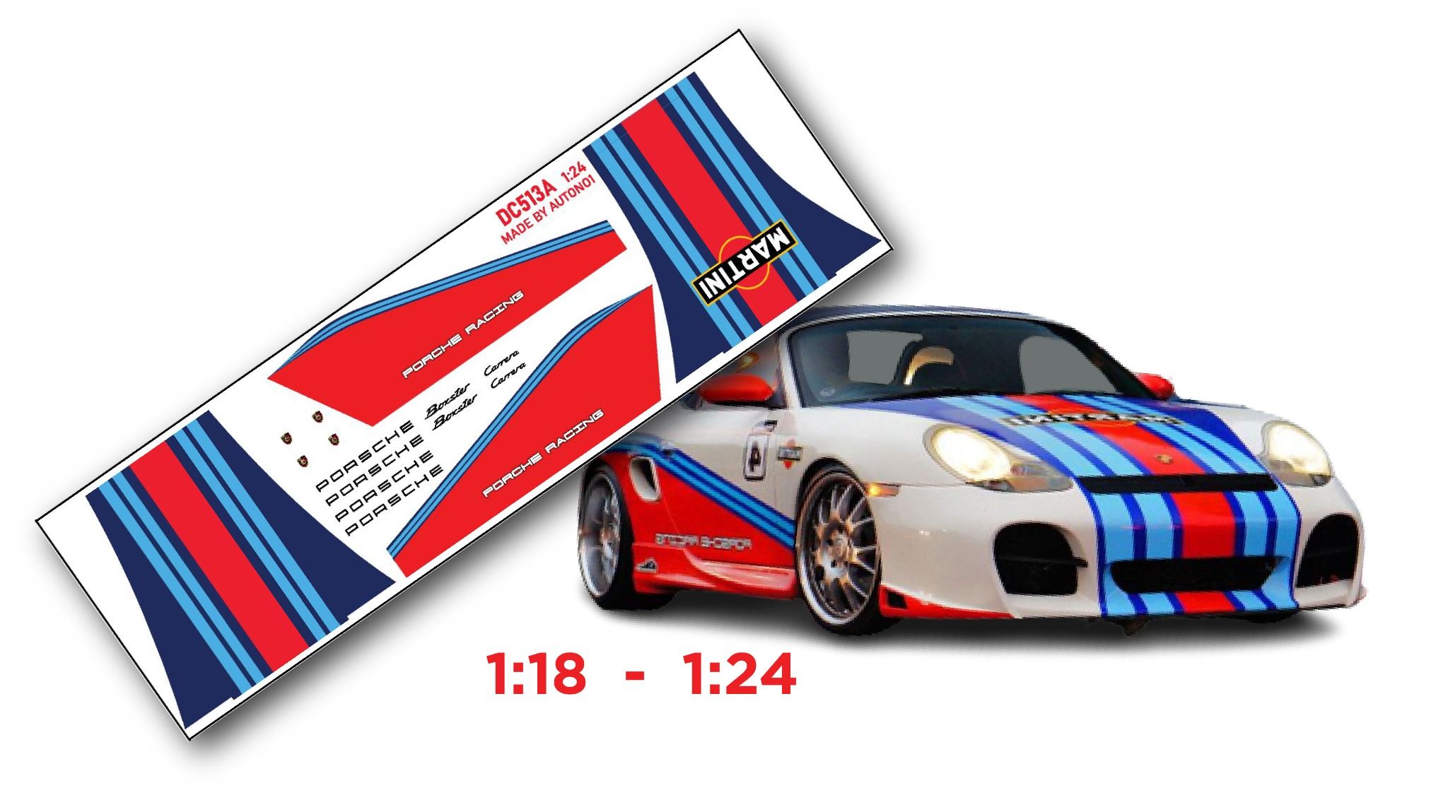  Decal nước độ Martini cho Porsche Boxster - CaRRera DC513 