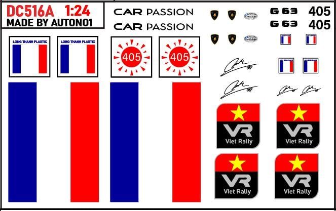  Decal nước độ Minh Nhựa - Viet Rally cho ô tô DC516 