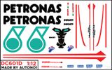  Decal Ducati 1199 Petronas White Ver.02 cho mô tô tỉ lệ 1:12 Maisto và Tamiya DC601D 