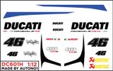  Decal nước độ Ducati Panigale - Audi RS 1:12 Autono1 DC601H 