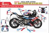  Decal nước tem trùm độ BMW S1000RR Sbk 2020 Blue Red 1:12 Autono1 DC604B 