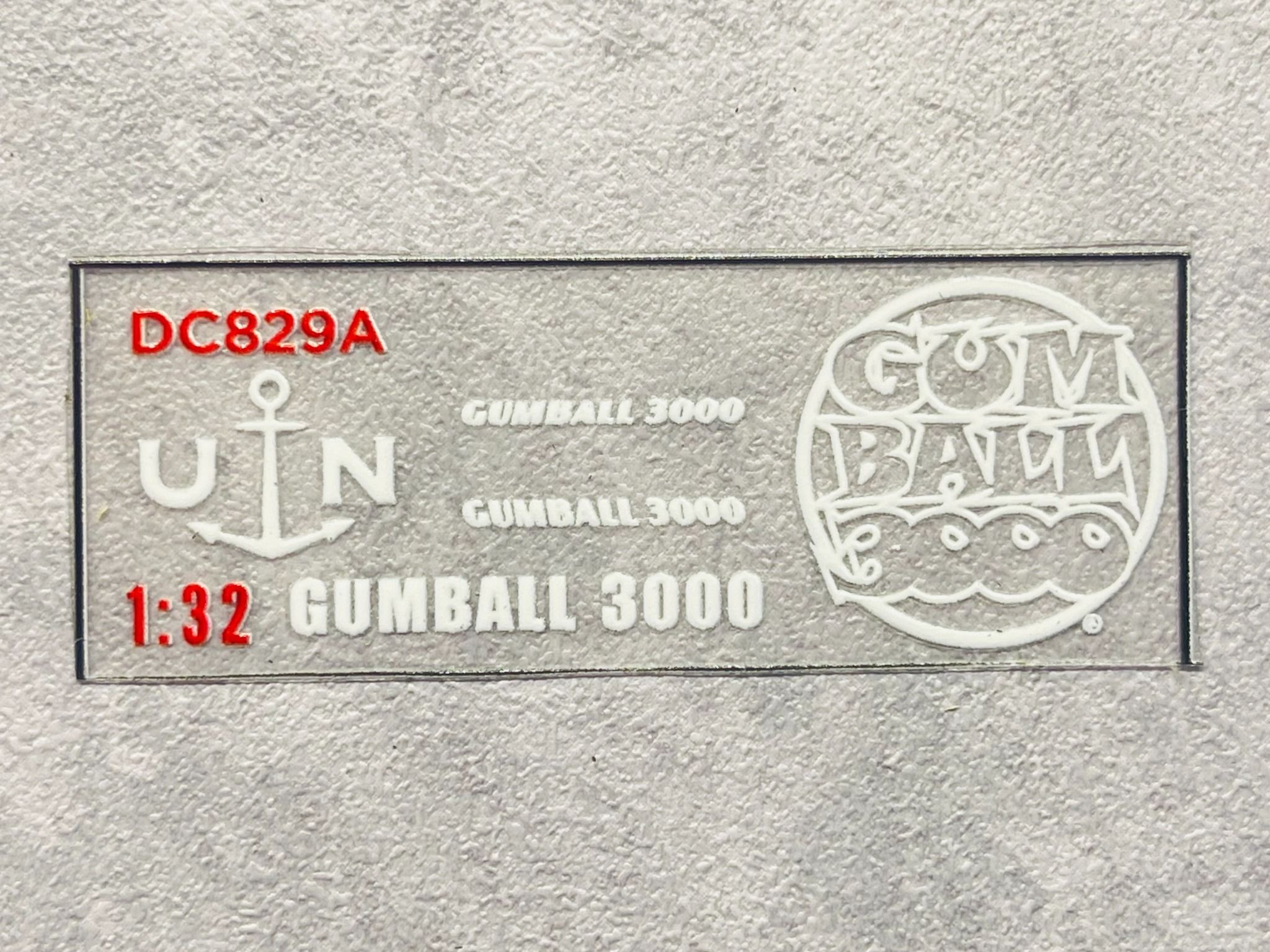  Decal UV Gumball 3000 cho mô hình ô tô tỉ lệ 1:32 dán tất cả nền màu Autono1 DC829 