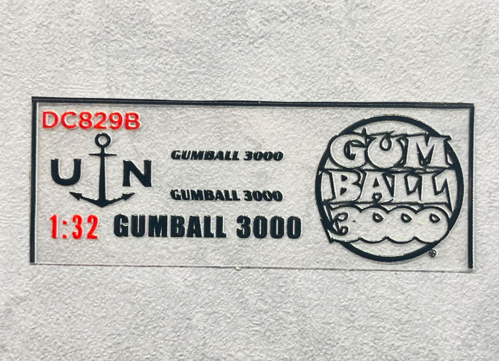  Decal UV Gumball 3000 cho mô hình ô tô tỉ lệ 1:32 dán tất cả nền màu Autono1 DC829 