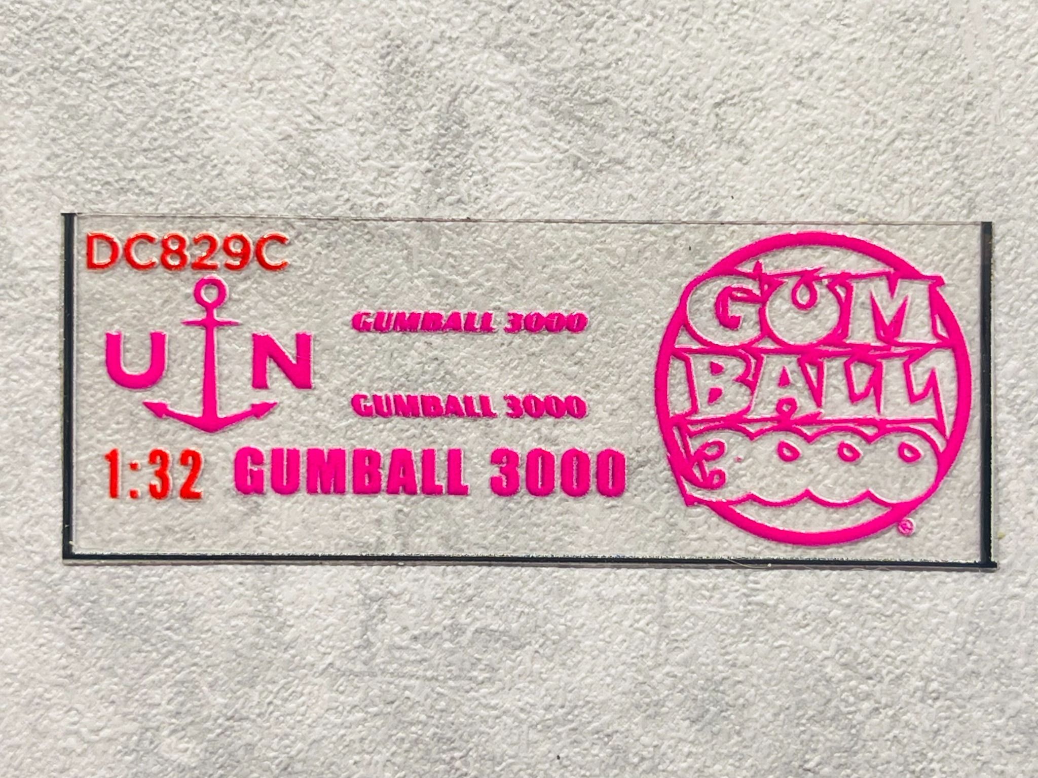  Decal UV Gumball 3000 cho mô hình ô tô tỉ lệ 1:32 dán tất cả nền màu Autono1 DC829 