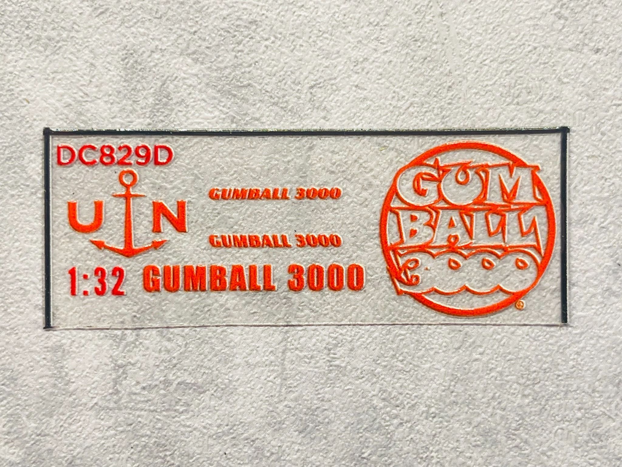  Decal UV Gumball 3000 cho mô hình ô tô tỉ lệ 1:32 dán tất cả nền màu Autono1 DC829 