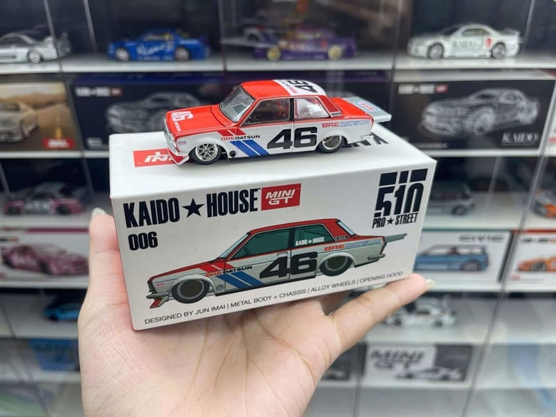  Mô hình xe Datsun 510 Pro Street BRE V2 tỉ lệ 1:64 Kaido House KHMG006 - Loose 