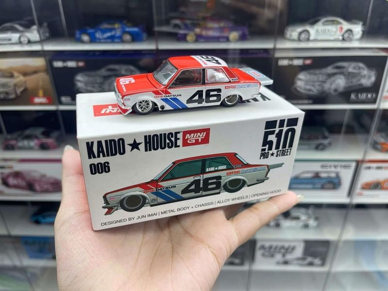  Mô hình xe Datsun 510 Pro Street BRE V2 tỉ lệ 1:64 Kaido House KHMG006 - Loose 