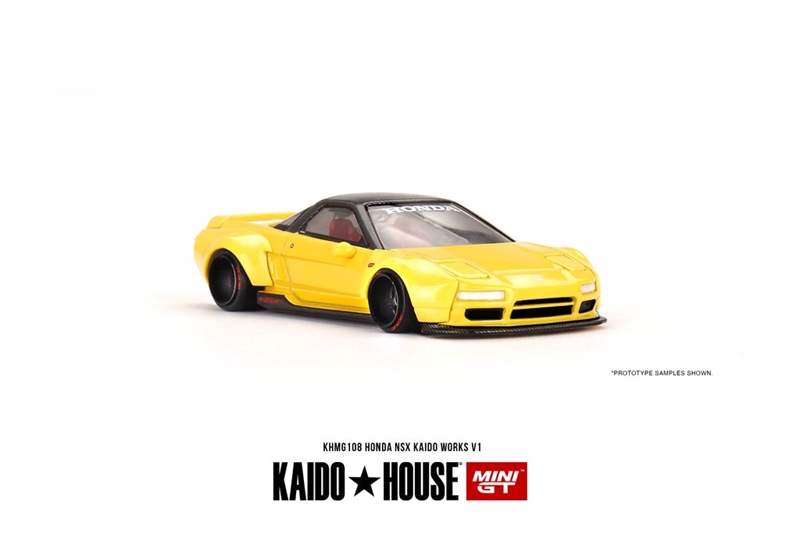  Mô hình xe Honda NSX Kaido Racing V1 Yellow tỉ lệ 1:64 Kaido House KHMG108 