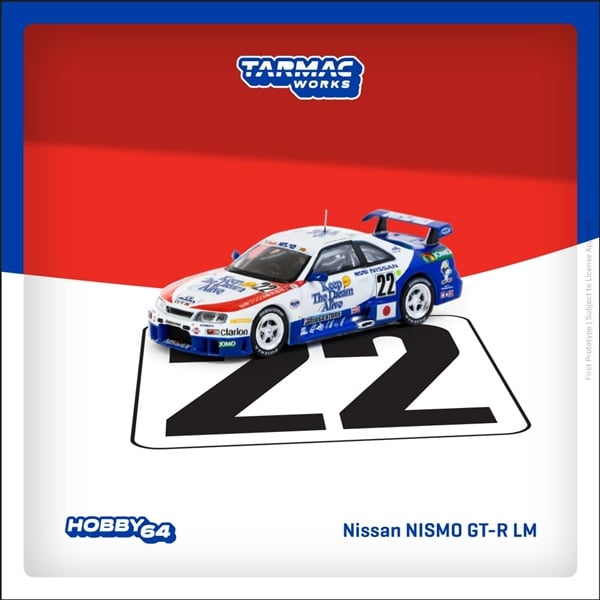  Mô hình xe Nissan NISMO GT-R LM, 24h of Le Mans 1995, H. Fukuyama / M. Kondo / S. Kasuya Tarmac tỉ lệ 1:64 T64-067-95LM22 