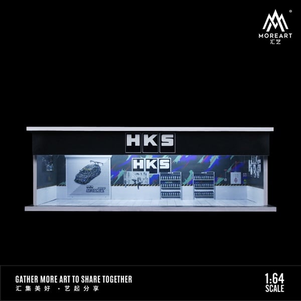  Hộp trưng bày mica mô phỏng Workshop HKS kích thước 30x13.3x10cm tỉ lệ 1:64 MoreArt MO914105 