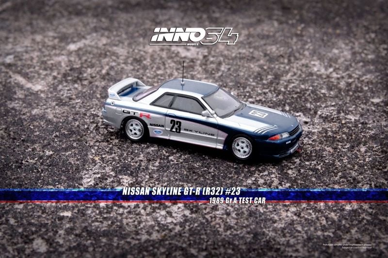  Mô hình xe Nissan GTR R32 Gr.A Test Car 1989 #23 tỉ lệ 1:64 Inno64 Models 