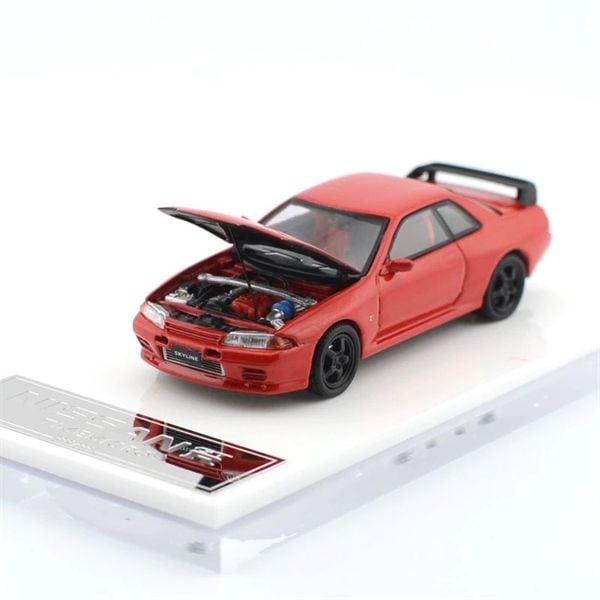  Mô hình xe Nissan Skyline GTR R32 red custom tỉ lệ 1:64 Time micro TM644101 