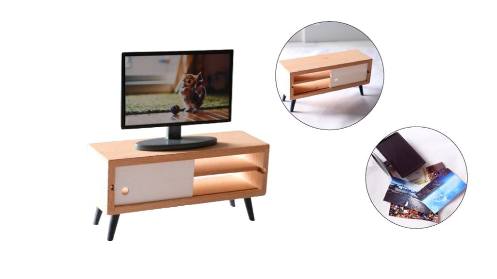 Phụ kiện decor mô hình Tivi và Bàn DE031