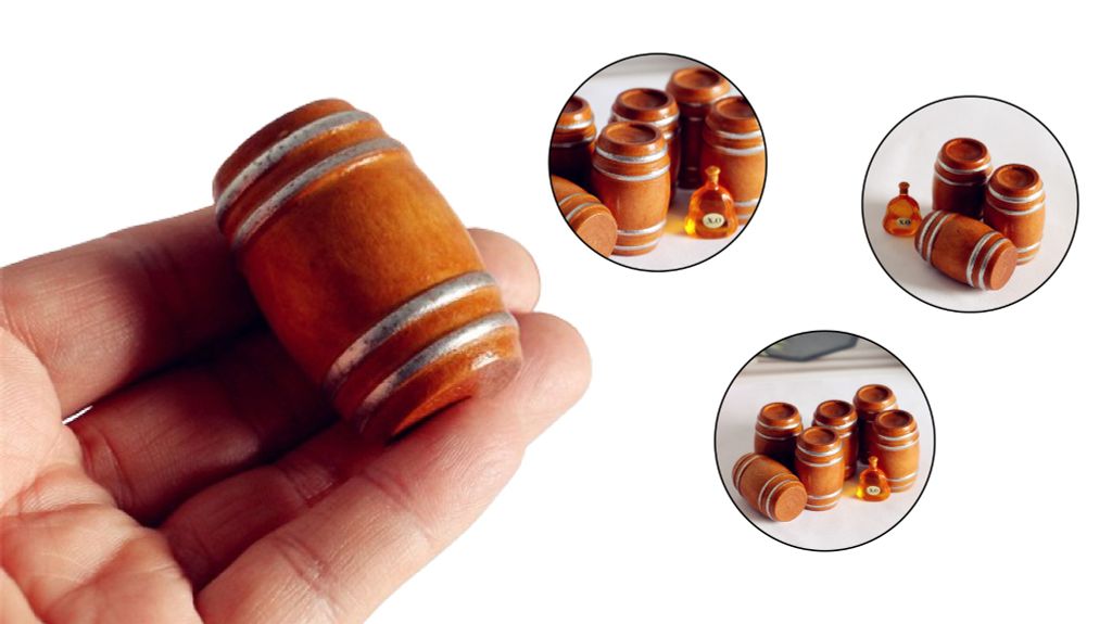 Phụ kiện decor mô hình thùng rượu DE032