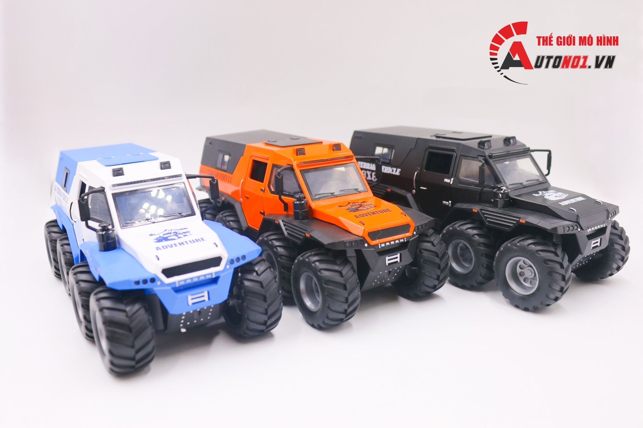  Mô hình xe địa hình lội nước Shaman 8x8 1:24 Miniauto OT490 