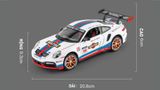  Mô hình xe Porsche 911 Gt3 Rsr đánh lái được full open 1:24 Miniauto OT404 