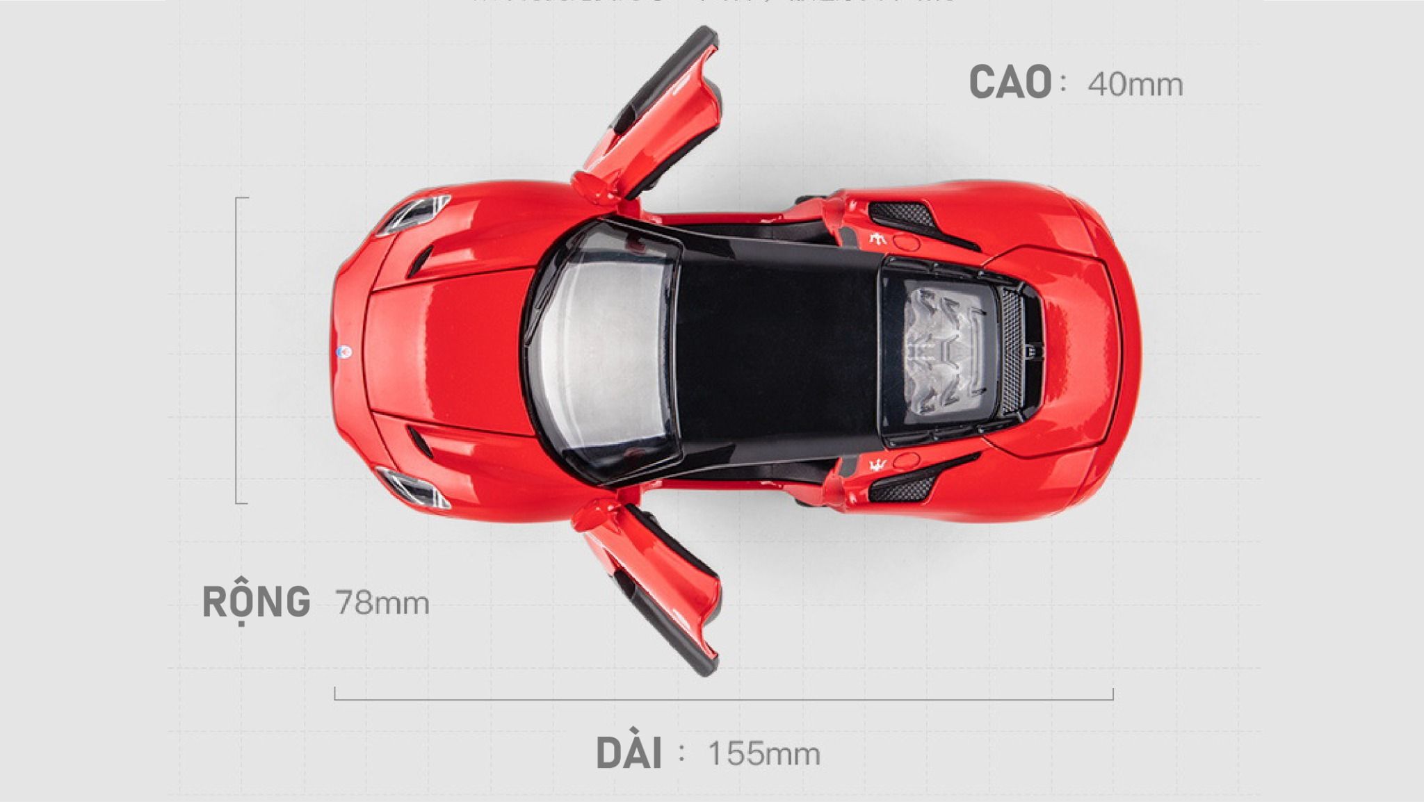  Mô hình xe Maserati Mc20 1:32 Double Horses 7990 