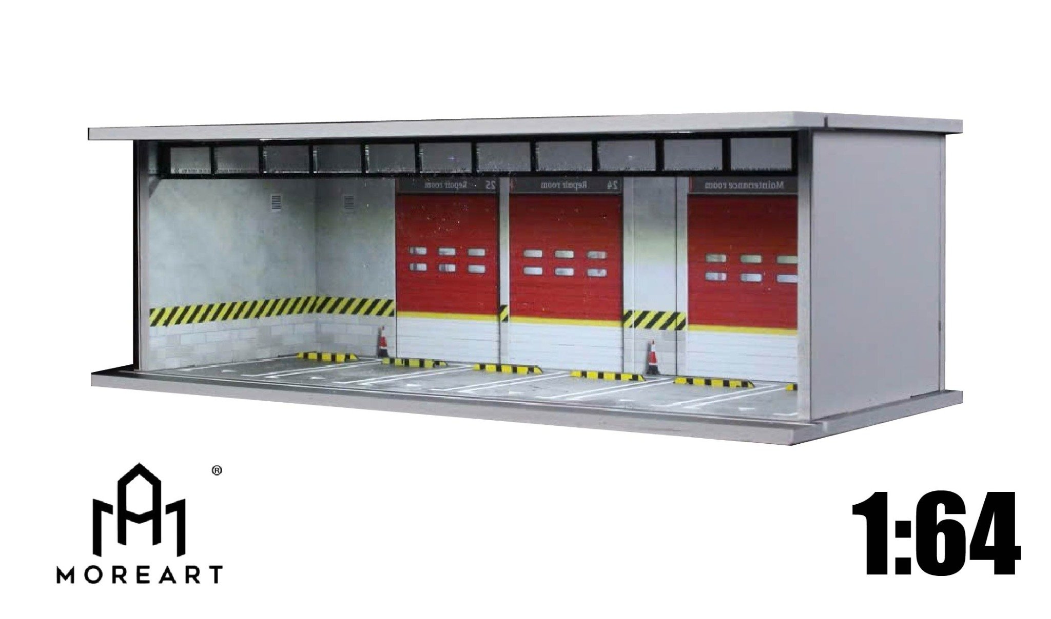  Hộp trưng bày mô phỏng Fire door parking lot lighting panel tỉ lệ 1:64 MoreArt MO914056 