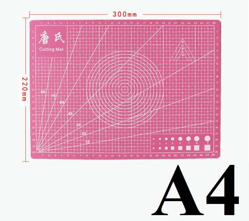  Bảng lót cắt 5 lớp cutting mat A5 A4 A3 cao su tự liền màu hồng PK487 