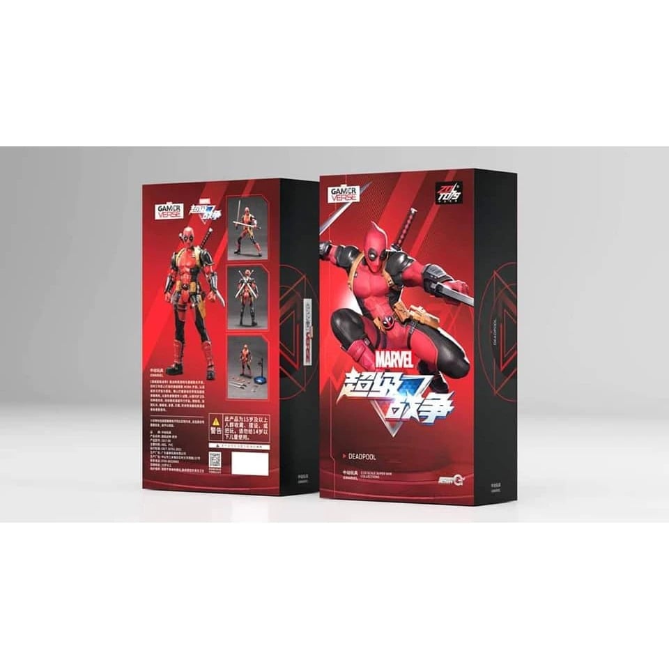  Mô hình nhân vật Marvel Deadpool SHF Gameverse Super War tỉ lệ 1:10 11,5CM ZD Toys FG277 