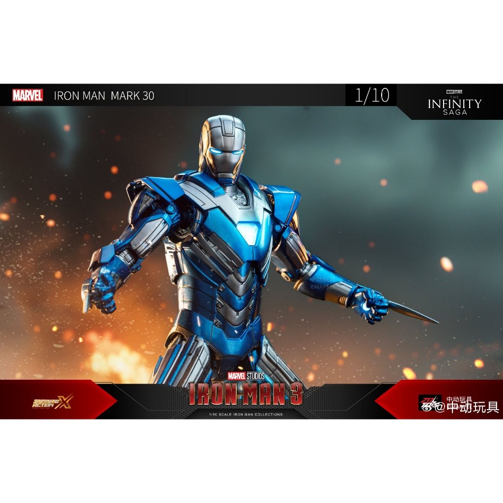  Mô hình nhân vật Marvel Iron man người sắt Mark 30 MK30 SHF Iron man 3 tỉ lệ 1:10 18CM ZD Toys FG262 