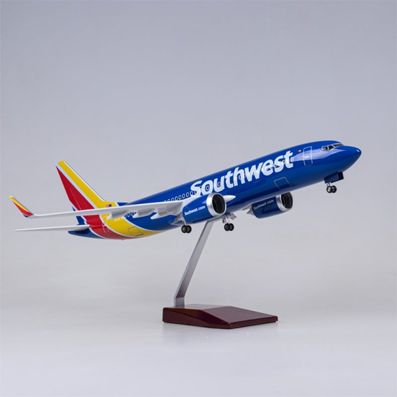  Mô hình máy bay Southwest Airlines Boeing 737 47cm có đèn led tự động theo tiếng vỗ tay hoặc chạm MB47081 