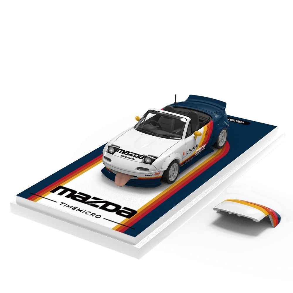  Mô hình xe Mazda MX5 Color Bar tháo được mui tỉ lệ 1:64 Time micro TM646908 