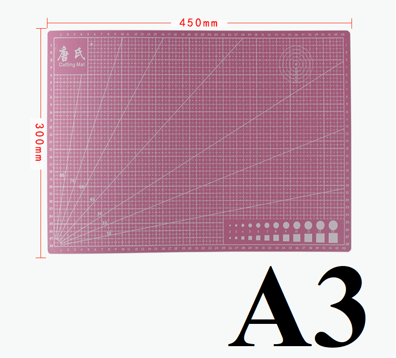  Bảng lót cắt 5 lớp cutting mat A5 A4 A3 cao su tự liền màu hồng PK487 