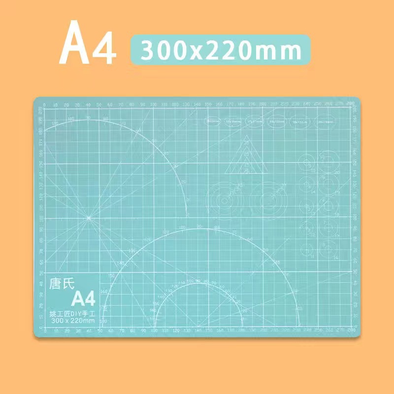  Bảng lót cắt 5 lớp cutting mat 8X8 A6 A5 A4 cao su tự liền màu xanh bạc hà PK490 