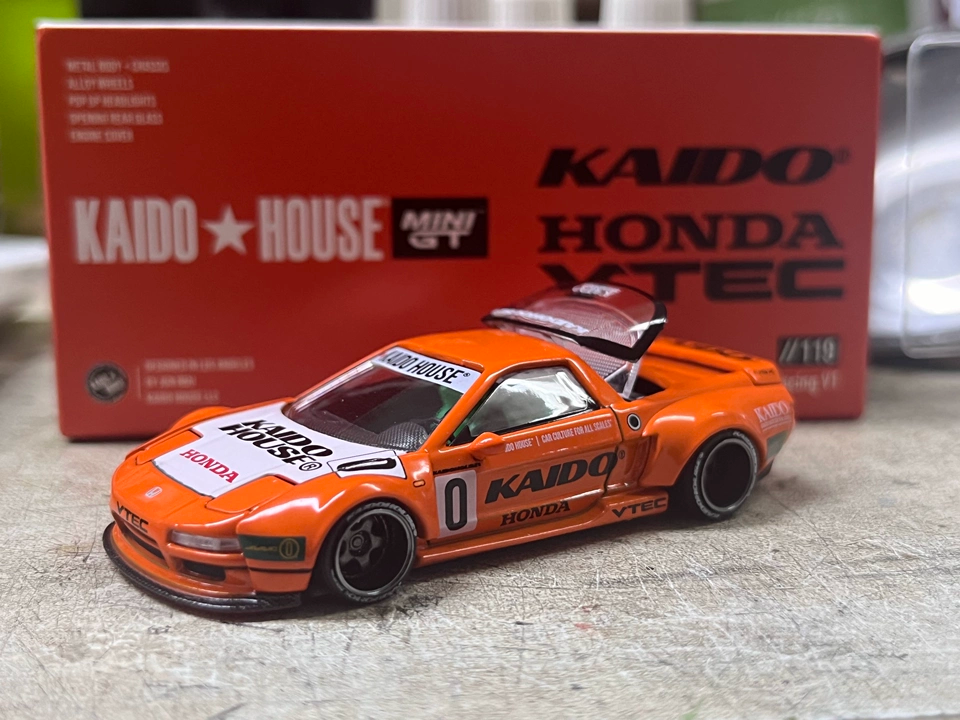  Mô hình xe Honda NSX Kaido Racing V1 Orange tỉ lệ 1:64 Kaido House KHMG119 