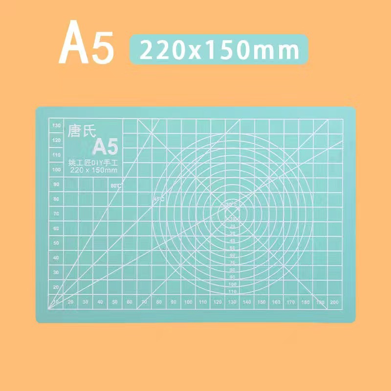  Bảng lót cắt 5 lớp cutting mat 8X8 A6 A5 A4 cao su tự liền màu xanh bạc hà PK490 