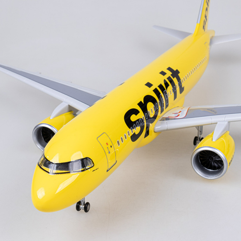  Mô hình máy bay Spirit Airlines Airbus A320 47cm 1:200 có đèn led tự động theo tiếng vỗ tay hoặc chạm MB47070 