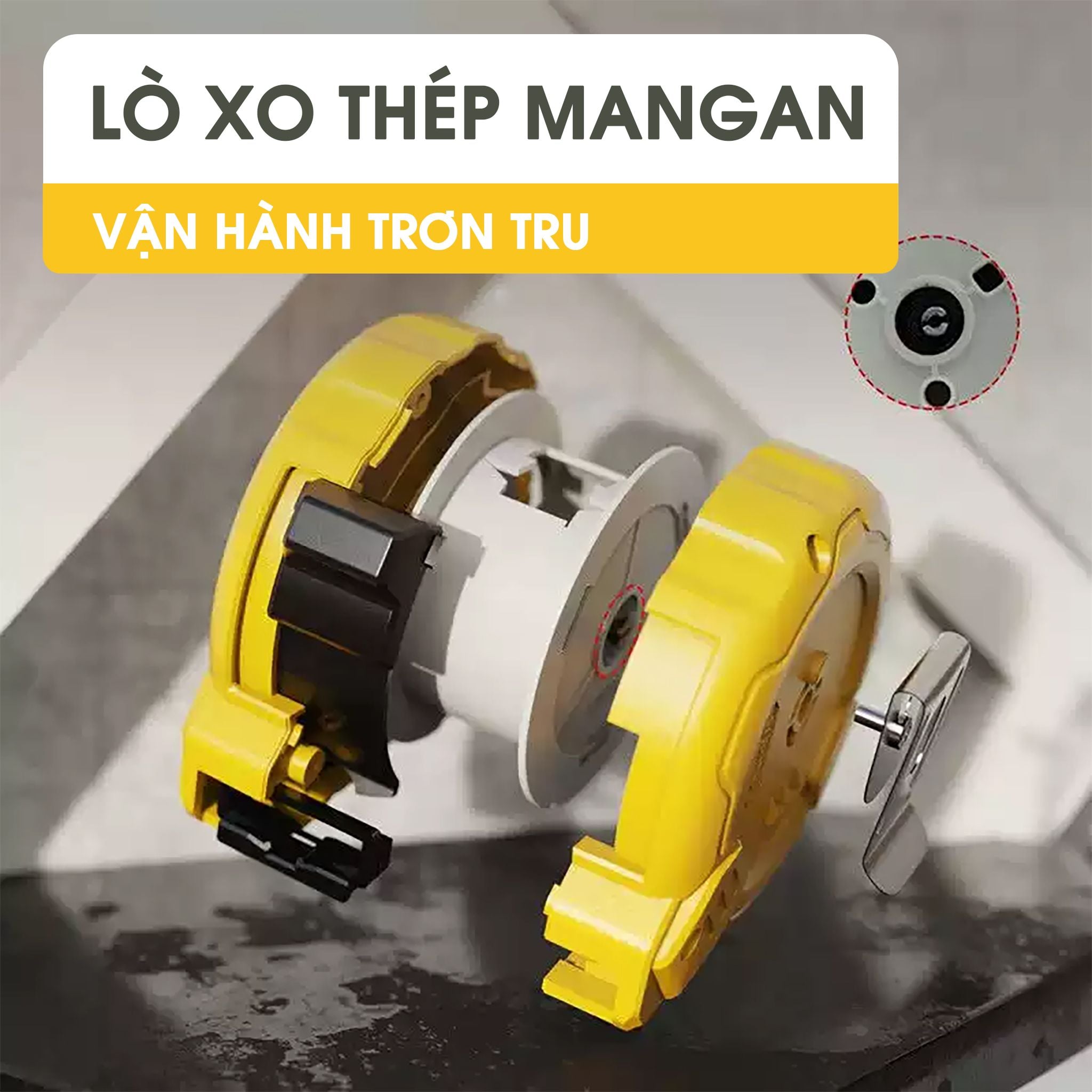  Thước cuốn thép cao cấp DELI Chất Liệu ABS Bọc Cao Su Chắc Chắn Chống Va Đập PK497 