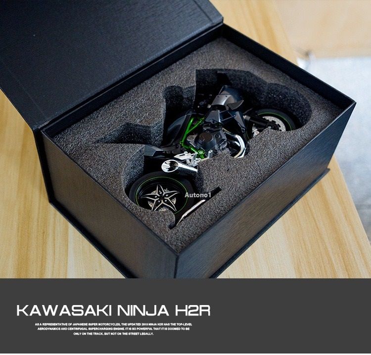  Mô hình xe Kawasaki H2R hộp quà tặng có nam châm tỉ lệ 1:9 Huayi Alloy MT062 