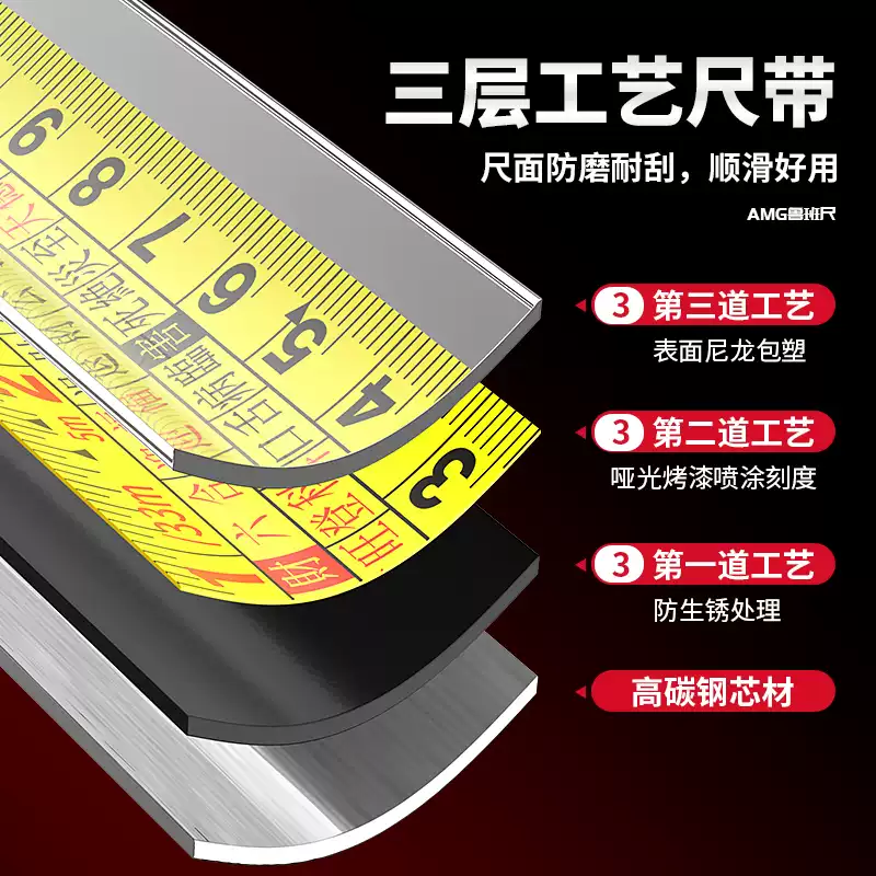  Thước cuốn thép cao cấp DELI Chất Liệu ABS Bọc Cao Su Chắc Chắn Chống Va Đập PK497 