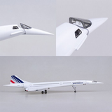  Mô hình máy bay phản lực siêu thanh Concorde Air France 47cm có đèn led tự động theo tiếng vỗ tay hoặc chạm MB47072 
