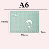  Bảng lót cắt 5 lớp cutting mat 8X8 A6 A5 A4 cao su tự liền màu xanh bạc hà PK490 