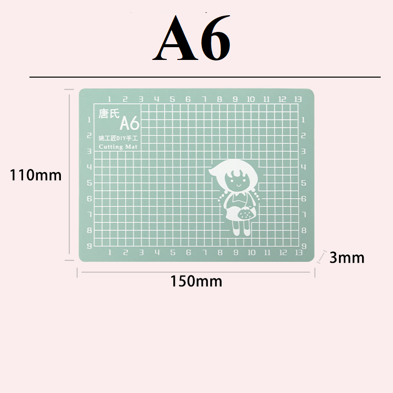  Bảng lót cắt 5 lớp cutting mat 8X8 A6 A5 A4 cao su tự liền màu xanh bạc hà PK490 