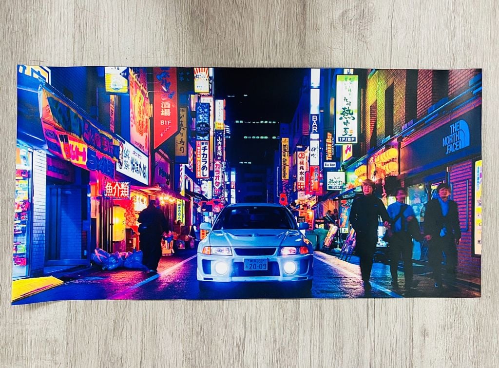 Wallpaper Background Drift Japan Cyperpunk in PP cán mờ chống nước bụi bẩn khổ dài 30x60cm DR038