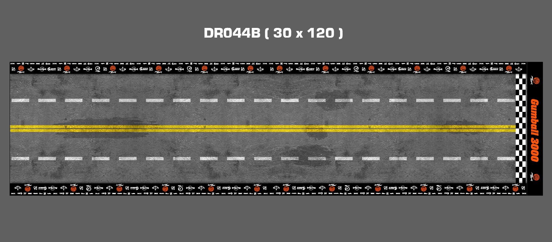  Diorama mặt đường/ bãi đỗ xe parking in PP Gumball3000 cán mờ chống nước bụi bẩn khổ dài 60 - 120cm cho xe mô hình 1:24 DR044 