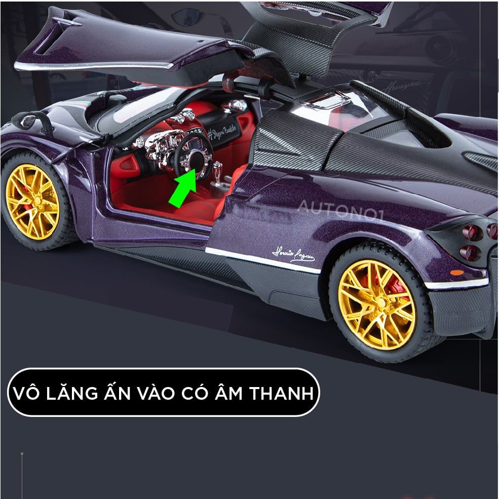  Mô hình xe Pagani Huayra Dinastia đánh lái được full open 1:24 Chezhi OT399 