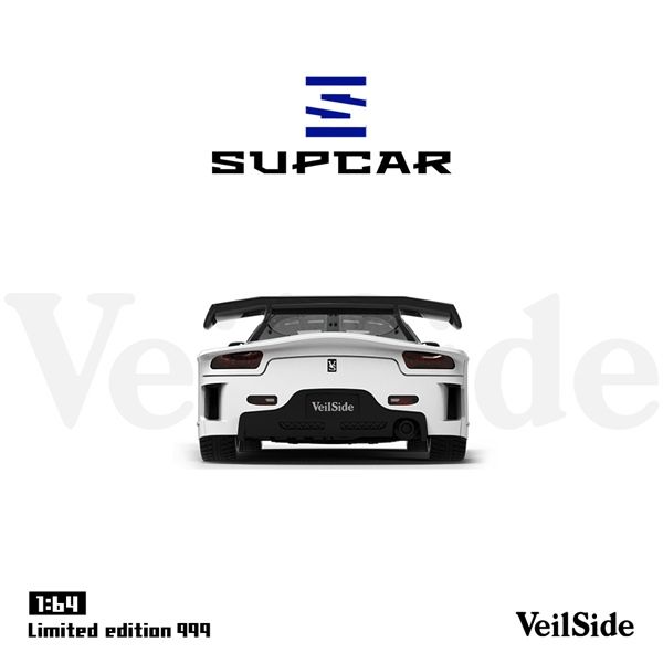  Mô hình xe Mazda RX-7 Veilside white limited 999pcs tỉ lệ 1:64 Supcar SC64041 