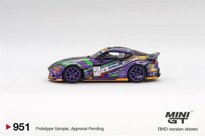  Mô hình xe Toyota GR Supra KUHL 2021 D1GP EVANGELION RACING / D1 bản card tỉ lệ 1:64 MGT00951 