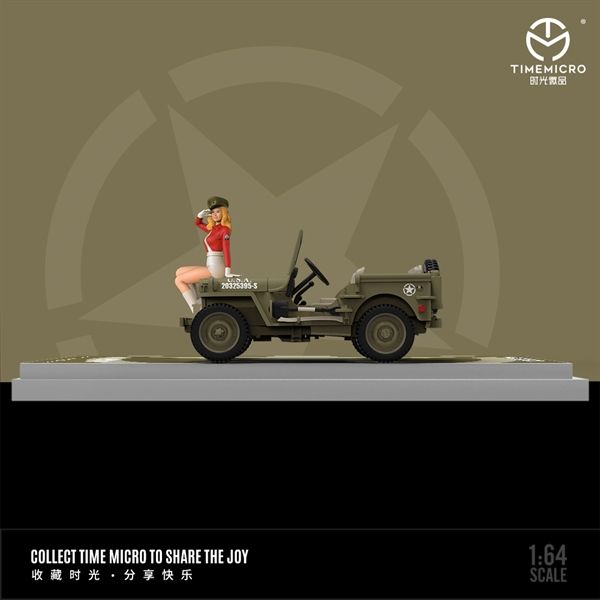  Mô hình xe Jeep Willys MB Willys-Normandy Landing 80th Anniversary Edition tỉ lệ 1:64 Time Micro TM643703 
