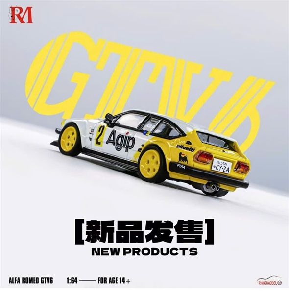  Mô hình xe Alfa Romeo GTV6 tỉ lệ 1:64 Rhino model RM OT64413 