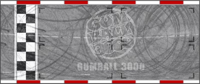  Diorama bãi đỗ xe parking lot race Gumball 3000 in PP cán mờ chống nước bụi bẩn khổ dài 60cm cho xe mô hình 1:24 Autono1 DR043 