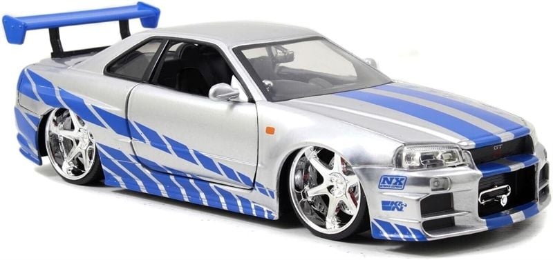  Mô hình xe Fast & Furious 2002 Nissan Skyline GT-R R34 tỉ lệ 1:24 Jada Toys 97158 